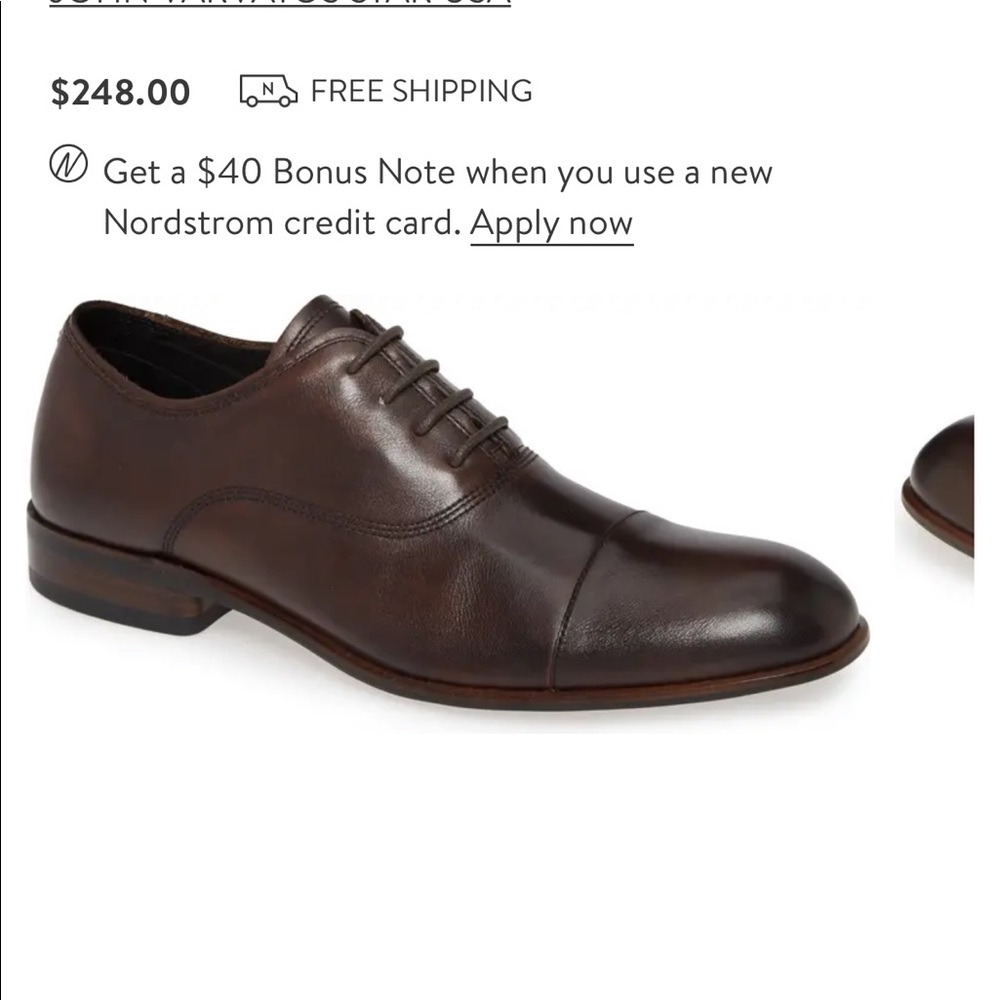 John Vavatoes Brown Cap Toe Shoe